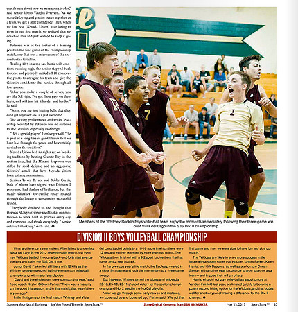 2013 Whitney Volleyball Feature